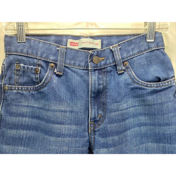 Levi's 505 Straight Leg Red Tab Blue Denim Jeans Boy's (26x26) Size 12 Reg - Picture 7 of 9